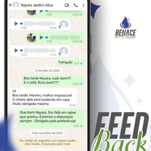 FEEDBACK SERVIÇOS DE HIGIENIZAÇÃO DE ESTOFADOS